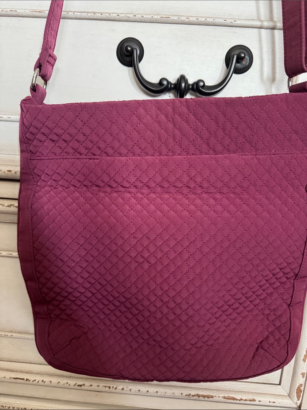 Quilted Crossbody Vera Bradley Shoulder Bag in Berry - Picture 3 of 4